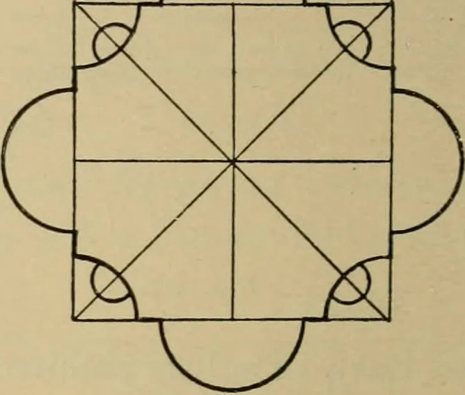 An illustration from Geometrical drawing and design, 1913, leaf 240