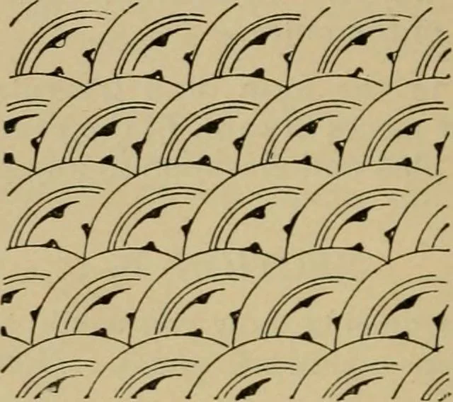An illustration from Geometrical drawing and design, 1913, leaf 264