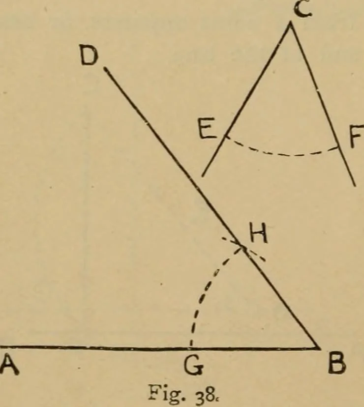 An illustration from Geometrical drawing and design, 1913, leaf 32