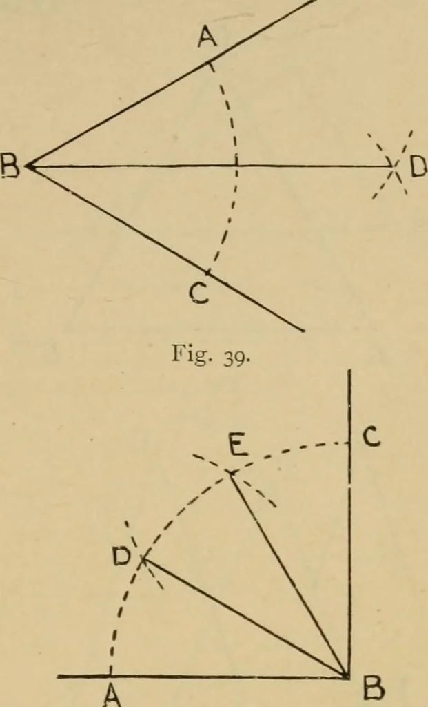 An illustration from Geometrical drawing and design, 1913, leaf 33