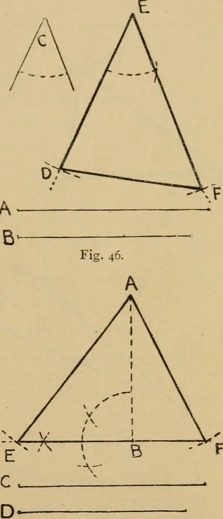 An illustration from Geometrical drawing and design, 1913, leaf 35