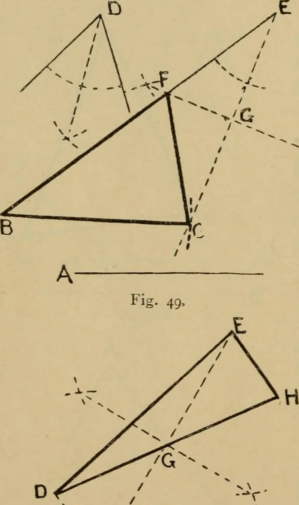 An illustration from Geometrical drawing and design, 1913, leaf 36