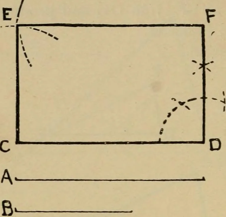 An illustration from Geometrical drawing and design, 1913, leaf 38