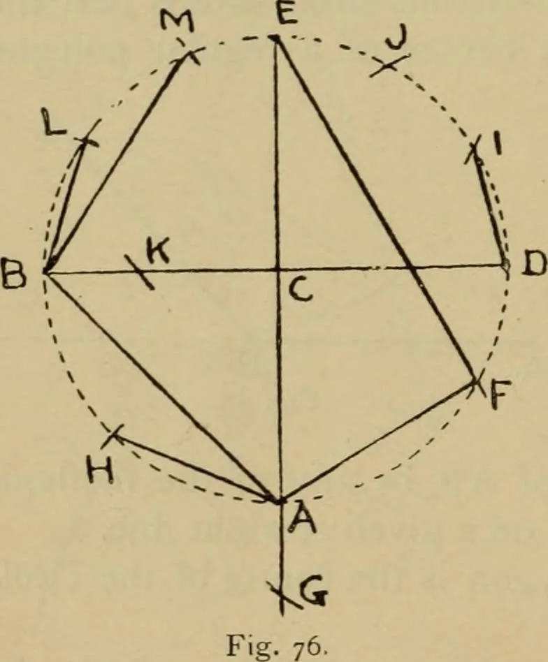 An illustration from Geometrical drawing and design, 1913, leaf 46