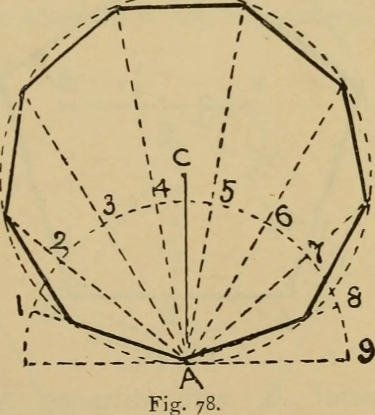 An illustration from Geometrical drawing and design, 1913, leaf 47