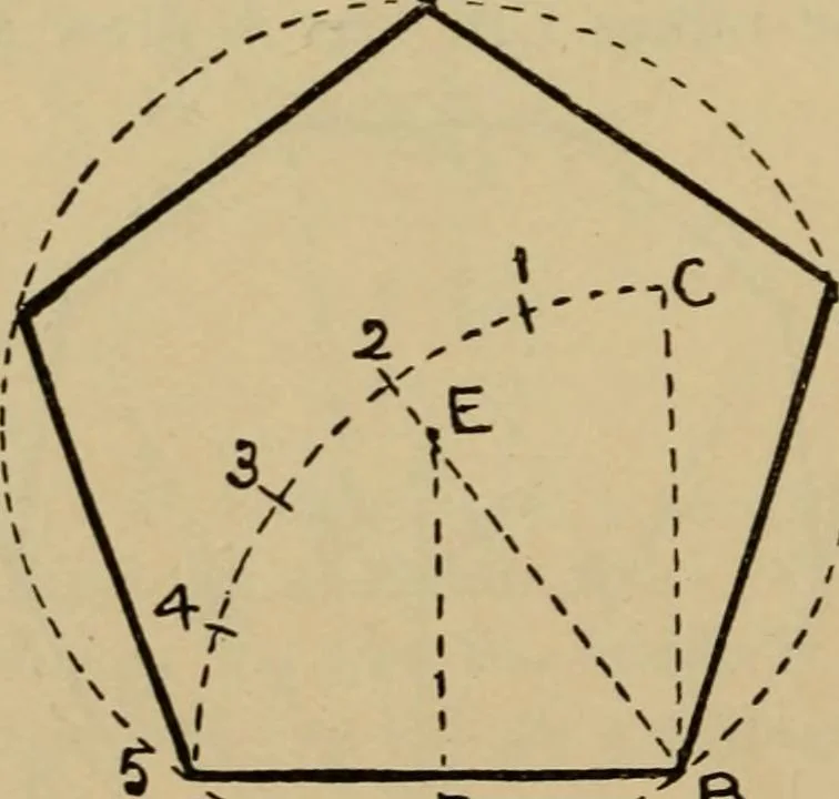 An illustration from Geometrical drawing and design, 1913, leaf 48