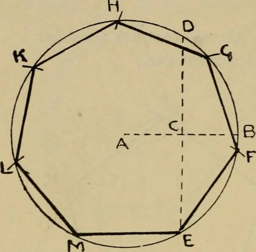 An illustration from Geometrical drawing and design, 1913, leaf 50