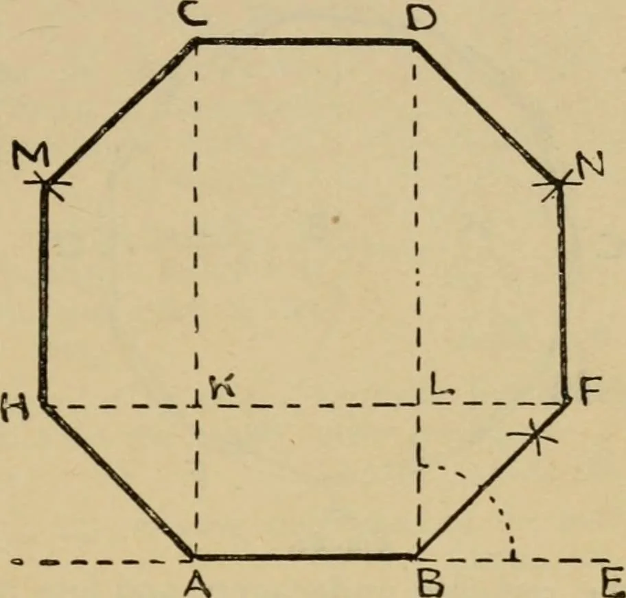 An illustration from Geometrical drawing and design, 1913, leaf 51