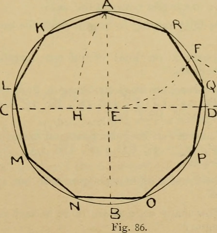 An illustration from Geometrical drawing and design, 1913, leaf 51