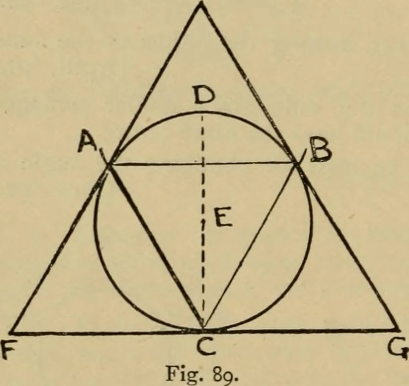 An illustration from Geometrical drawing and design, 1913, leaf 54