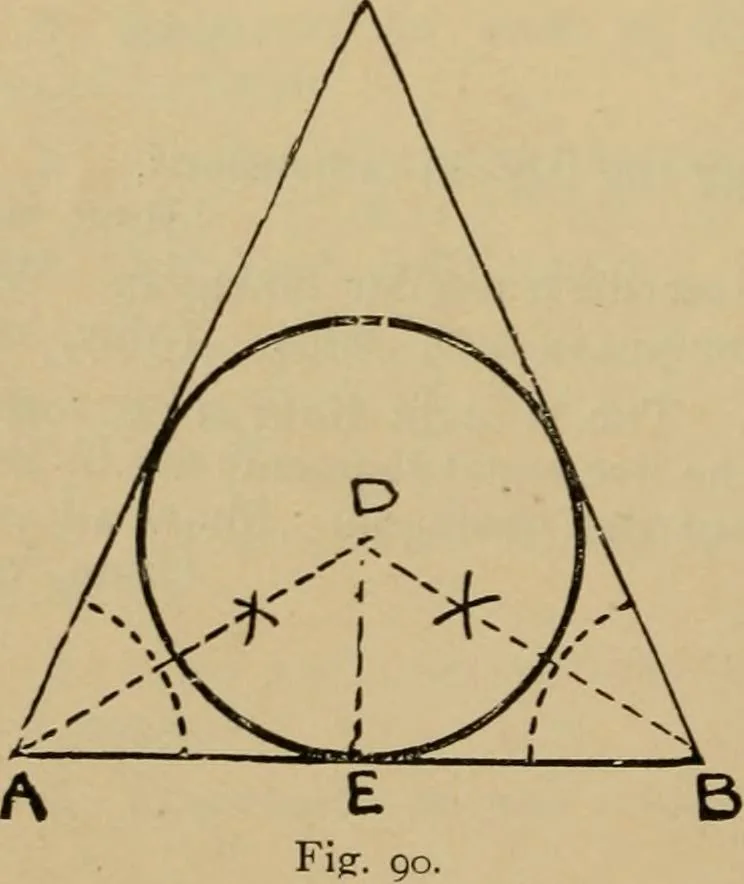 An illustration from Geometrical drawing and design, 1913, leaf 54