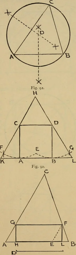 An illustration from Geometrical drawing and design, 1913, leaf 55