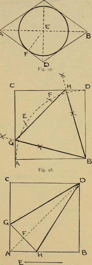 An illustration from Geometrical drawing and design, 1913, leaf 57