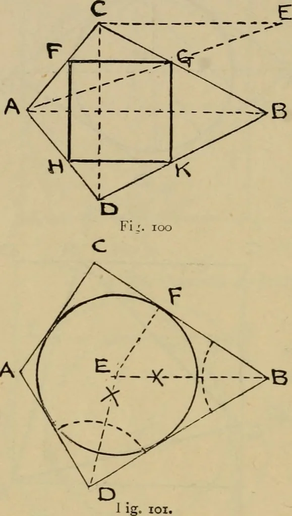 An illustration from Geometrical drawing and design, 1913, leaf 58
