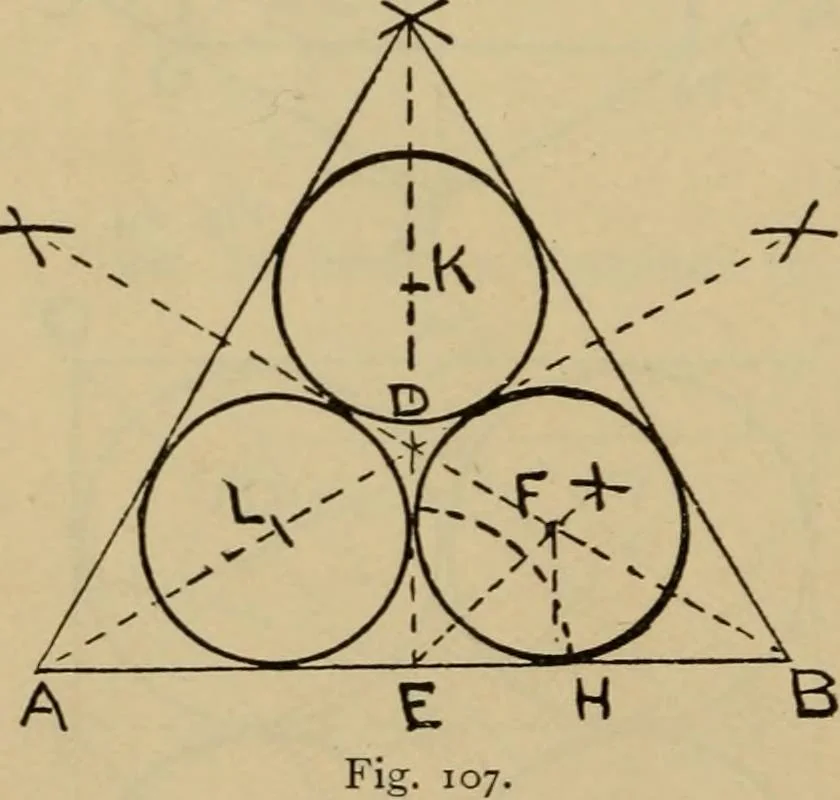 An illustration from Geometrical drawing and design, 1913, leaf 60