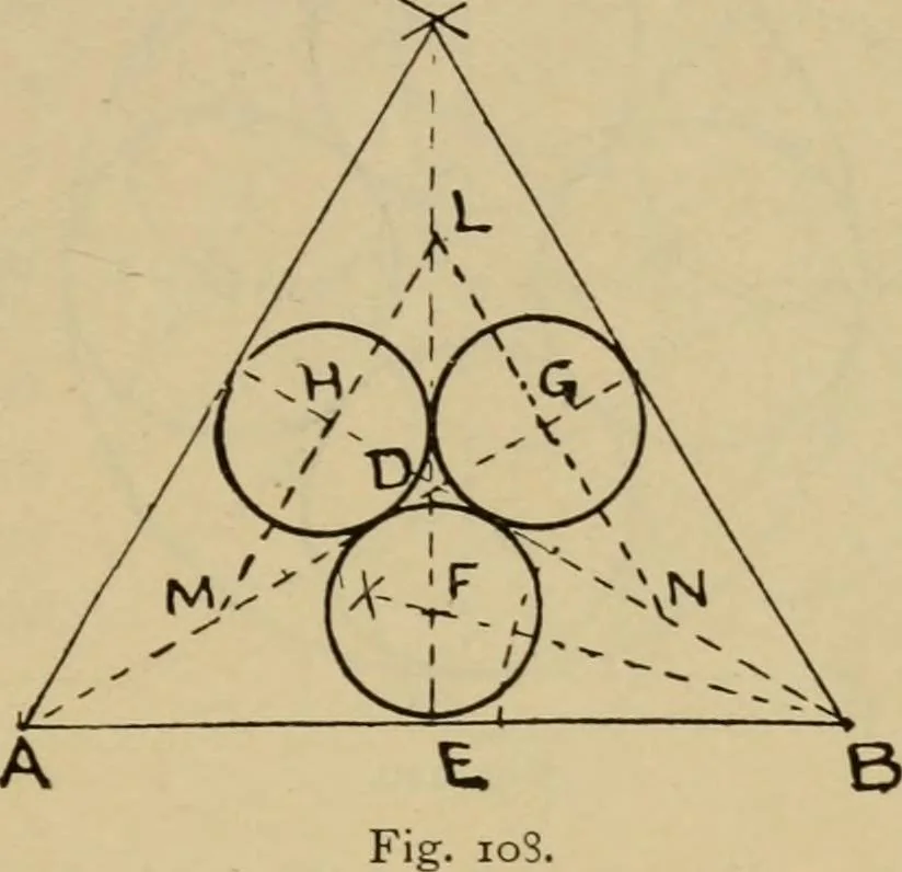 An illustration from Geometrical drawing and design, 1913, leaf 61