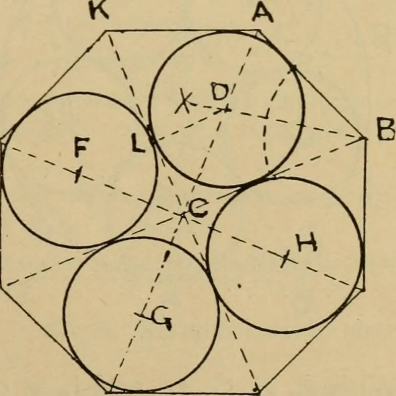 An illustration from Geometrical drawing and design, 1913, leaf 61