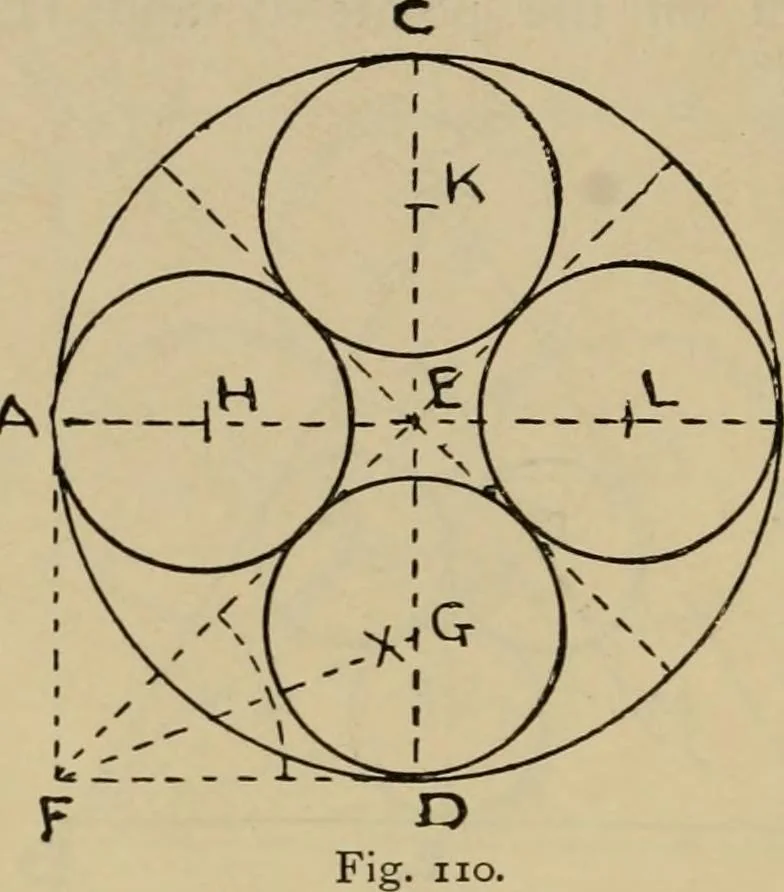 An illustration from Geometrical drawing and design, 1913, leaf 62