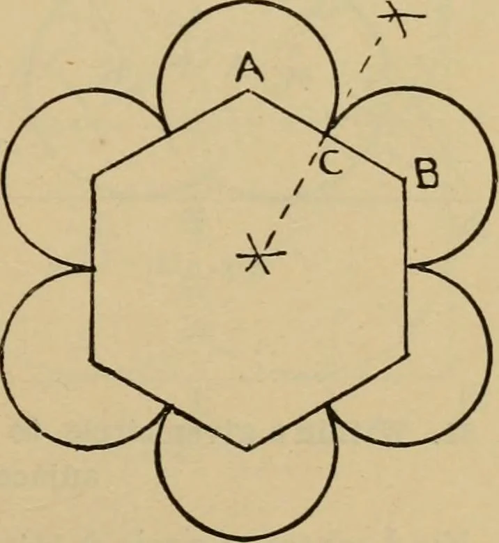 An illustration from Geometrical drawing and design, 1913, leaf 67