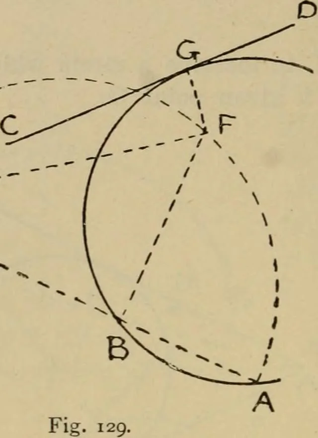 An illustration from Geometrical drawing and design, 1913, leaf 74