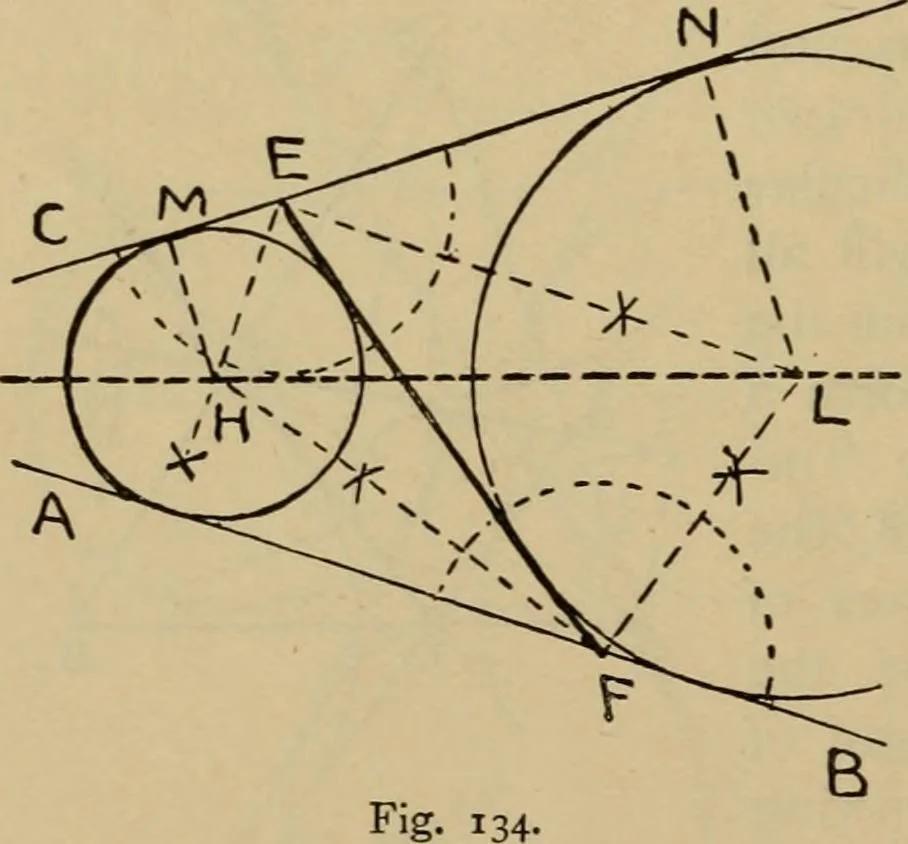 An illustration from Geometrical drawing and design, 1913, leaf 76