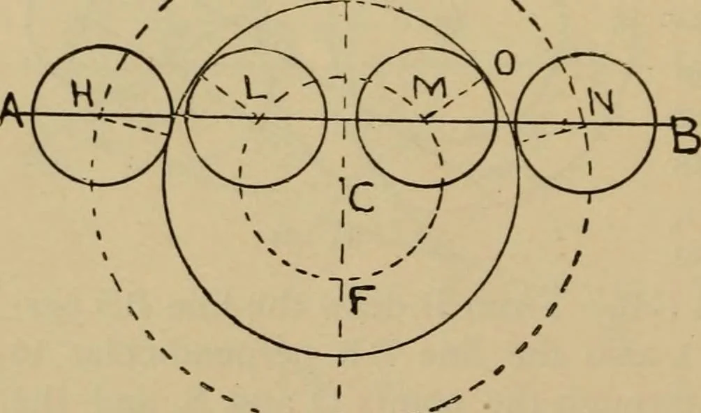 An illustration from Geometrical drawing and design, 1913, leaf 78
