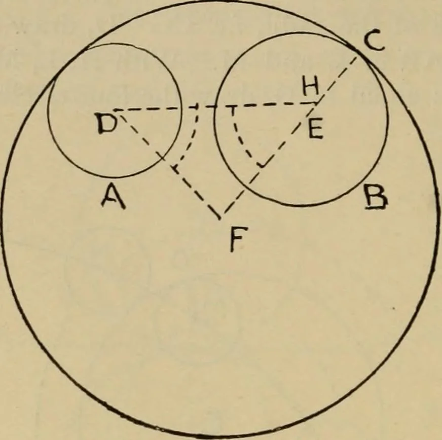 An illustration from Geometrical drawing and design, 1913, leaf 80