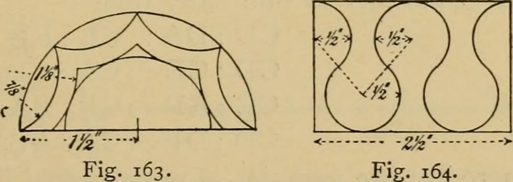 An illustration from Geometrical drawing and design, 1913, leaf 85