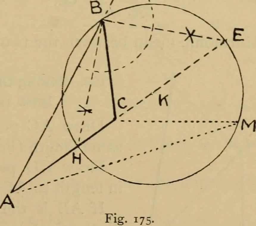 An illustration from Geometrical drawing and design, 1913, leaf 91