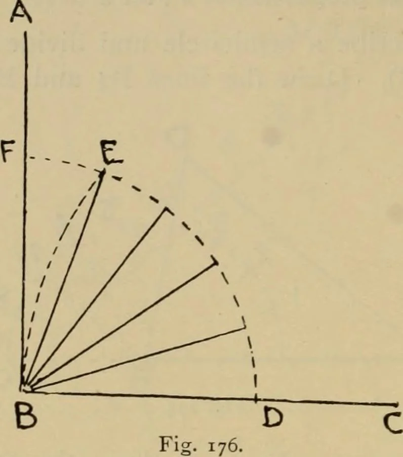An illustration from Geometrical drawing and design, 1913, leaf 92