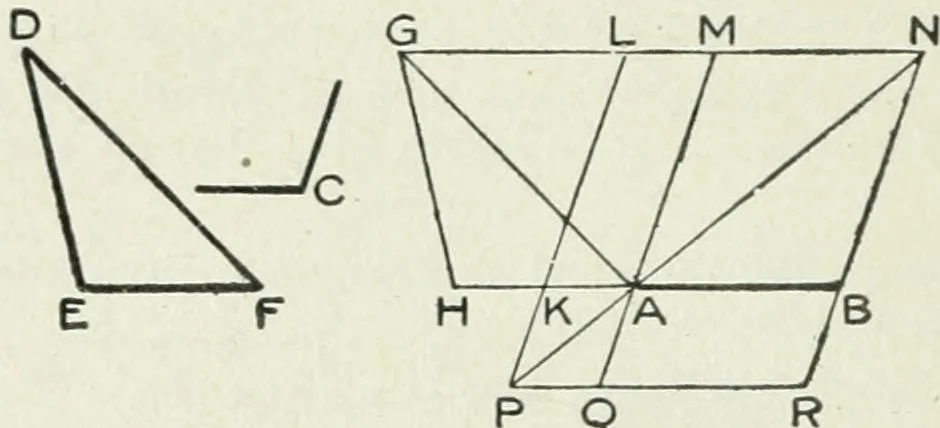 An illustration from Geometry for schools : theoretical, 1904, leaf 106