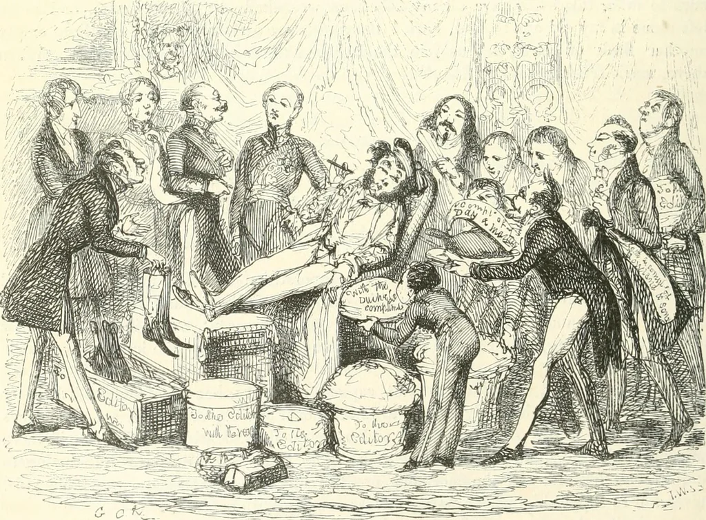 An illustration from George Cruikshank's Table-book, 1845, leaf 162
