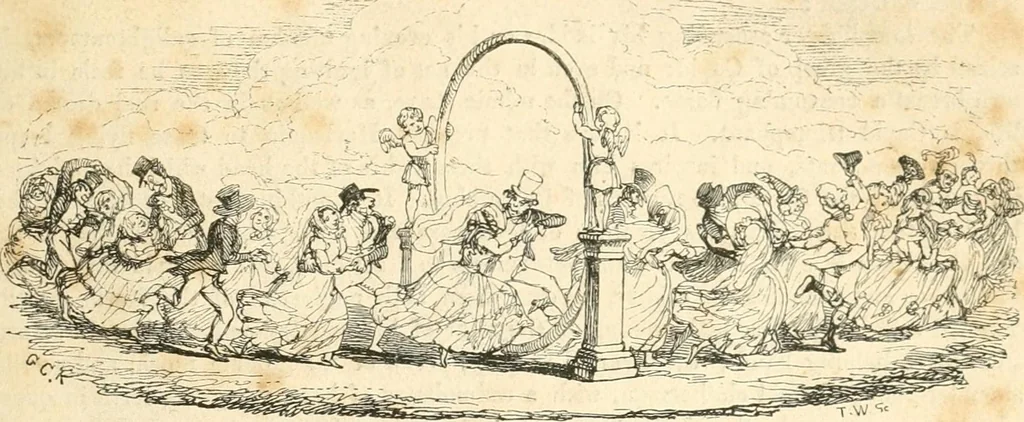 An illustration from George Cruikshank's Table-book, 1845, leaf 21