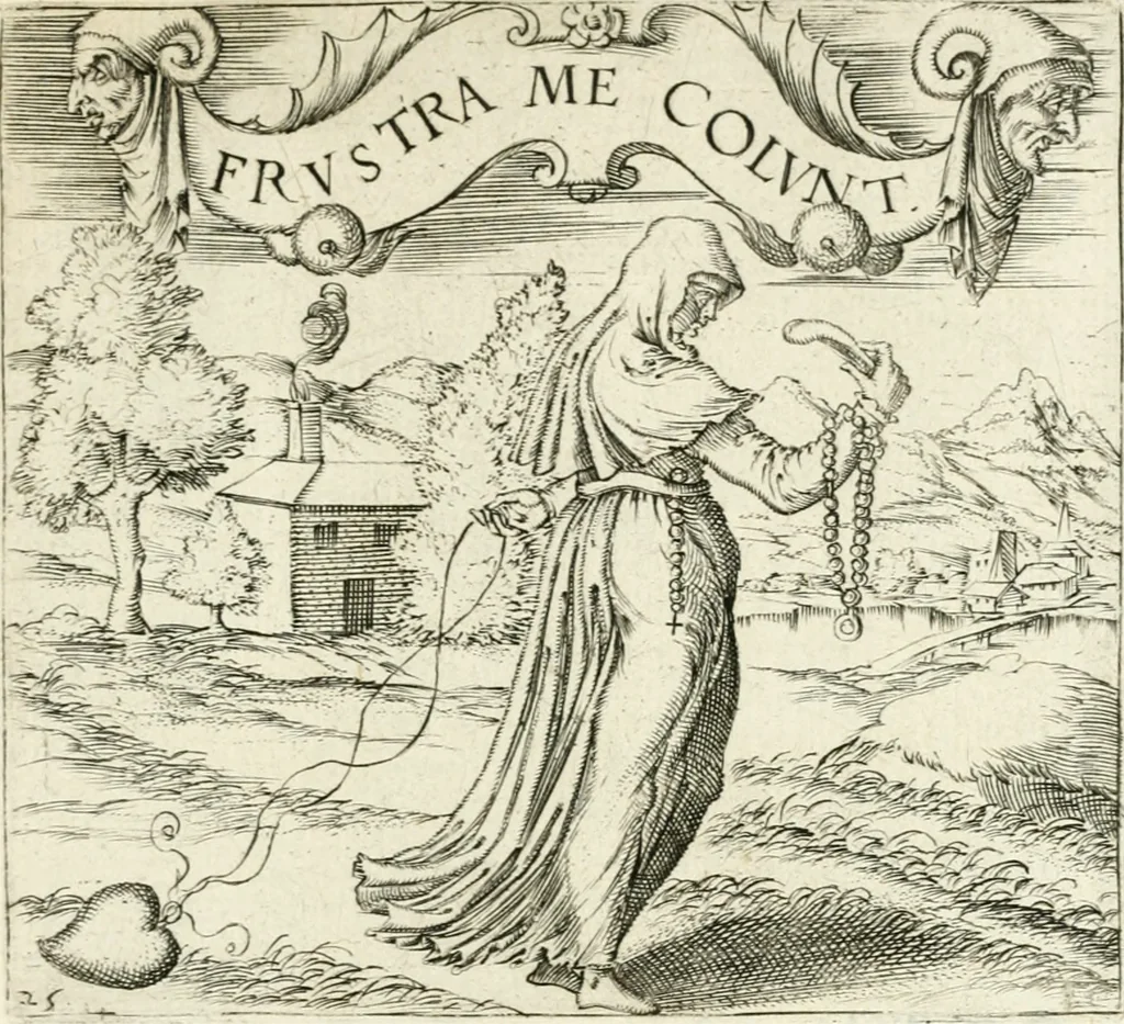 An illustration from Georgiae Montaneae, nobilis Gallae, Emblematvm Christianorvm centvria : cum eorundem Latina interpretatione = Cent emblemes chrestiens, 1584, leaf 118