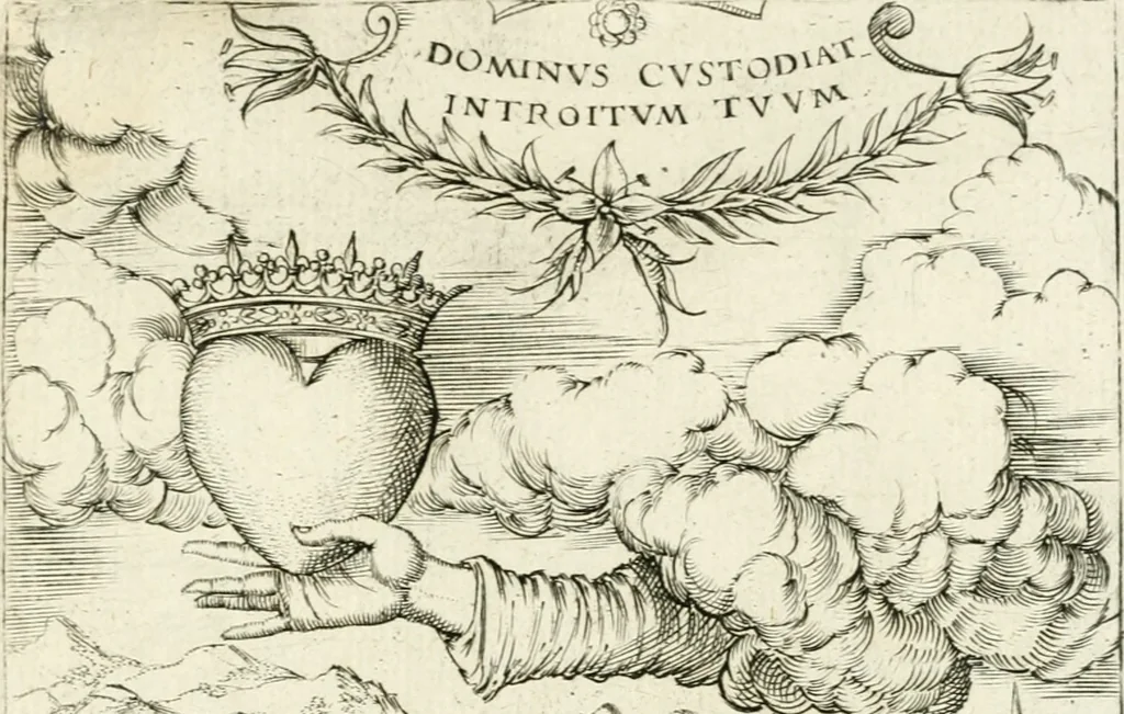 An illustration from Georgiae Montaneae, nobilis Gallae, Emblematvm Christianorvm centvria : cum eorundem Latina interpretatione = Cent emblemes chrestiens, 1584, leaf 138