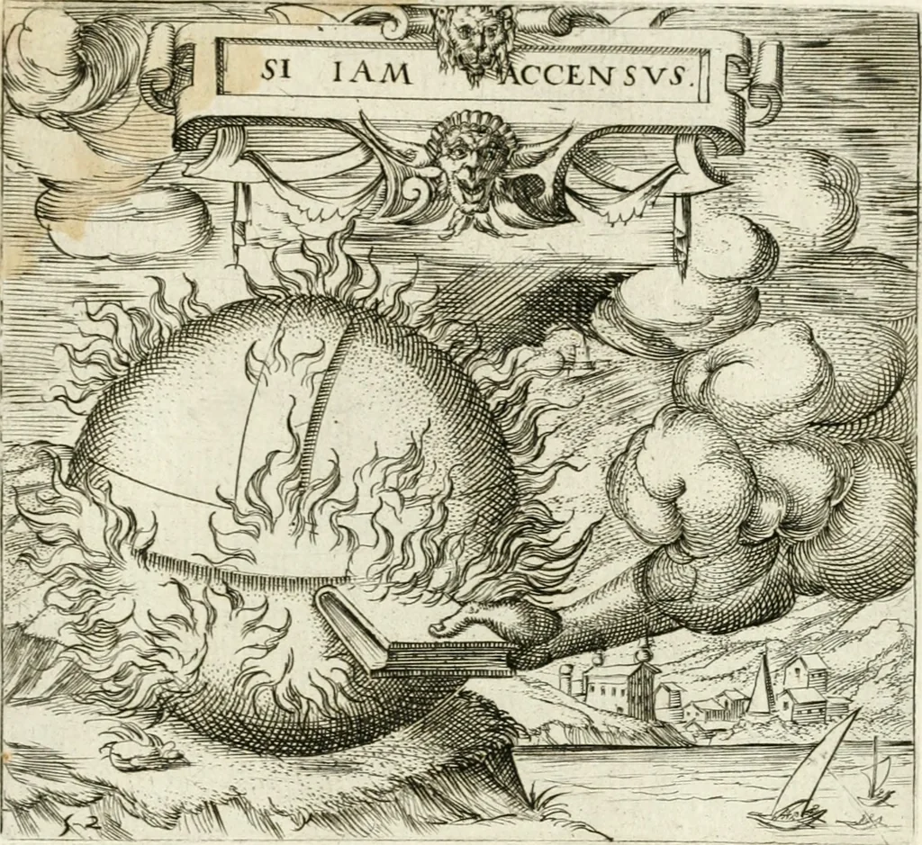 An illustration from Georgiae Montaneae, nobilis Gallae, Emblematvm Christianorvm centvria : cum eorundem Latina interpretatione = Cent emblemes chrestiens, 1584, leaf 226