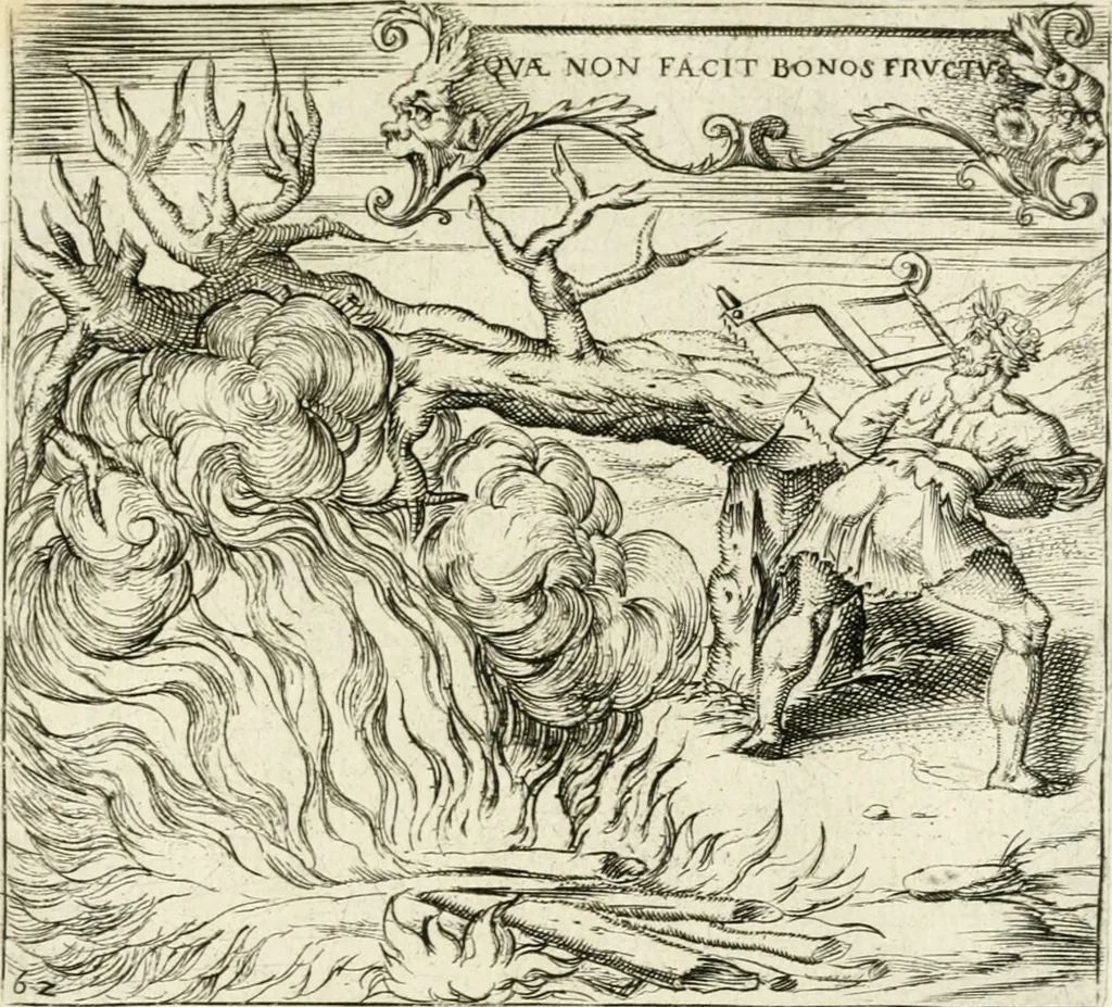 An illustration from Georgiae Montaneae, nobilis Gallae, Emblematvm Christianorvm centvria : cum eorundem Latina interpretatione = Cent emblemes chrestiens, 1584, leaf 266