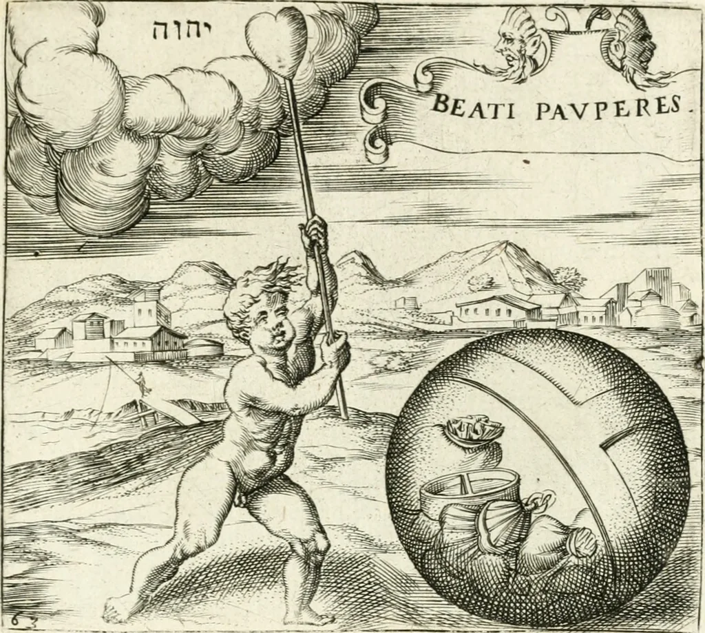 An illustration from Georgiae Montaneae, nobilis Gallae, Emblematvm Christianorvm centvria : cum eorundem Latina interpretatione = Cent emblemes chrestiens, 1584, leaf 270