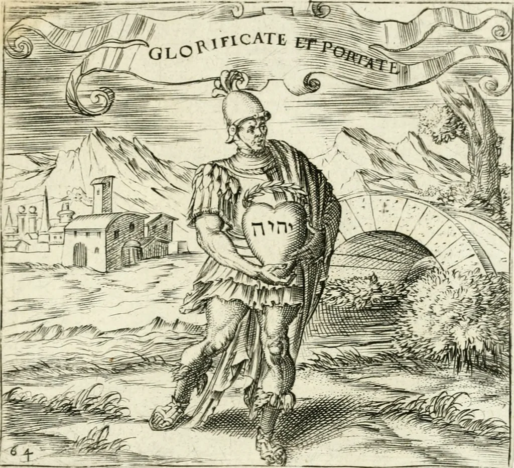 An illustration from Georgiae Montaneae, nobilis Gallae, Emblematvm Christianorvm centvria : cum eorundem Latina interpretatione = Cent emblemes chrestiens, 1584, leaf 274