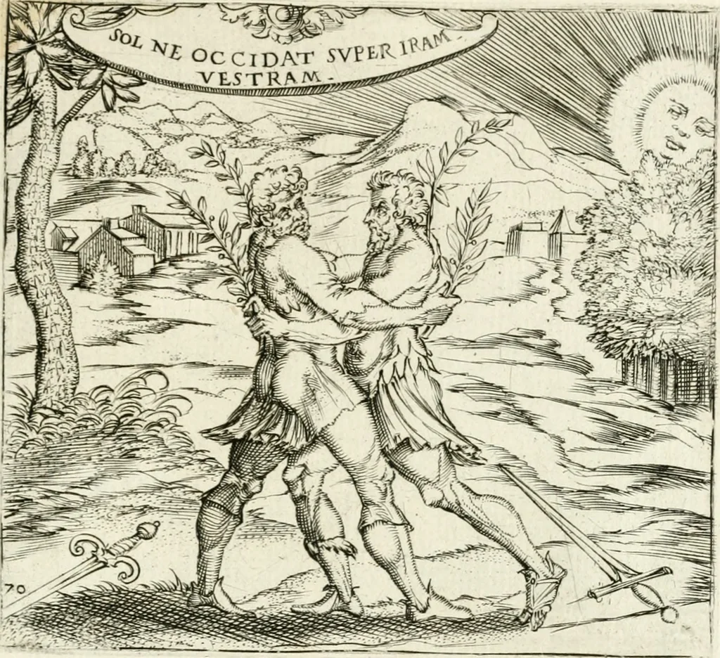An illustration from Georgiae Montaneae, nobilis Gallae, Emblematvm Christianorvm centvria : cum eorundem Latina interpretatione = Cent emblemes chrestiens, 1584, leaf 298