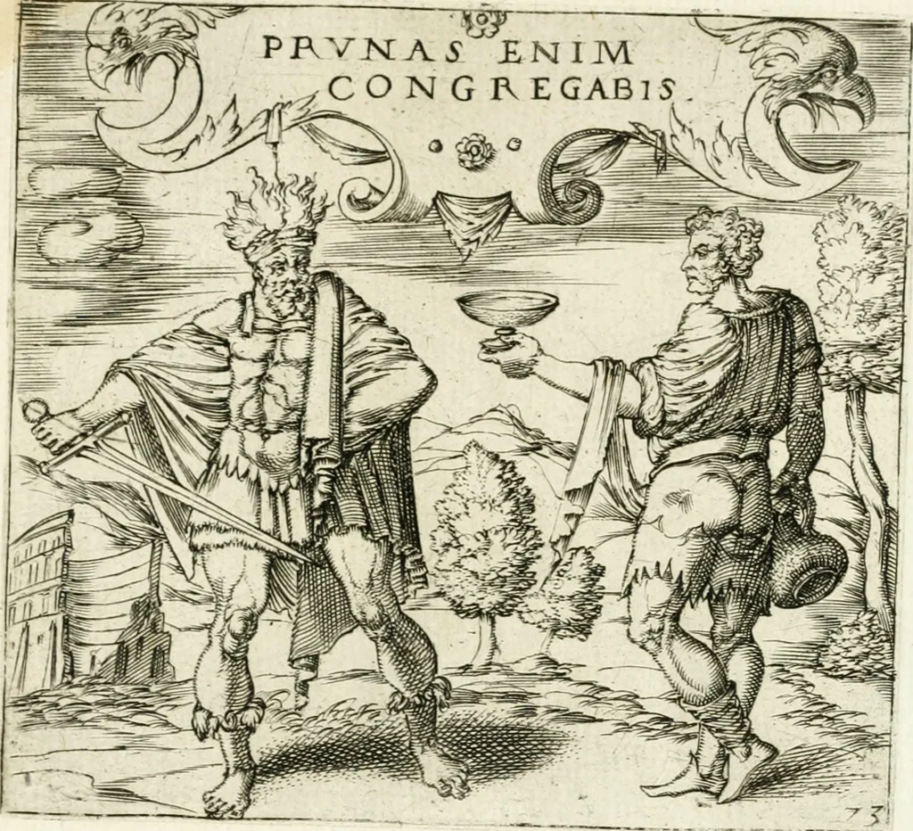An illustration from Georgiae Montaneae, nobilis Gallae, Emblematvm Christianorvm centvria : cum eorundem Latina interpretatione = Cent emblemes chrestiens, 1584, leaf 310