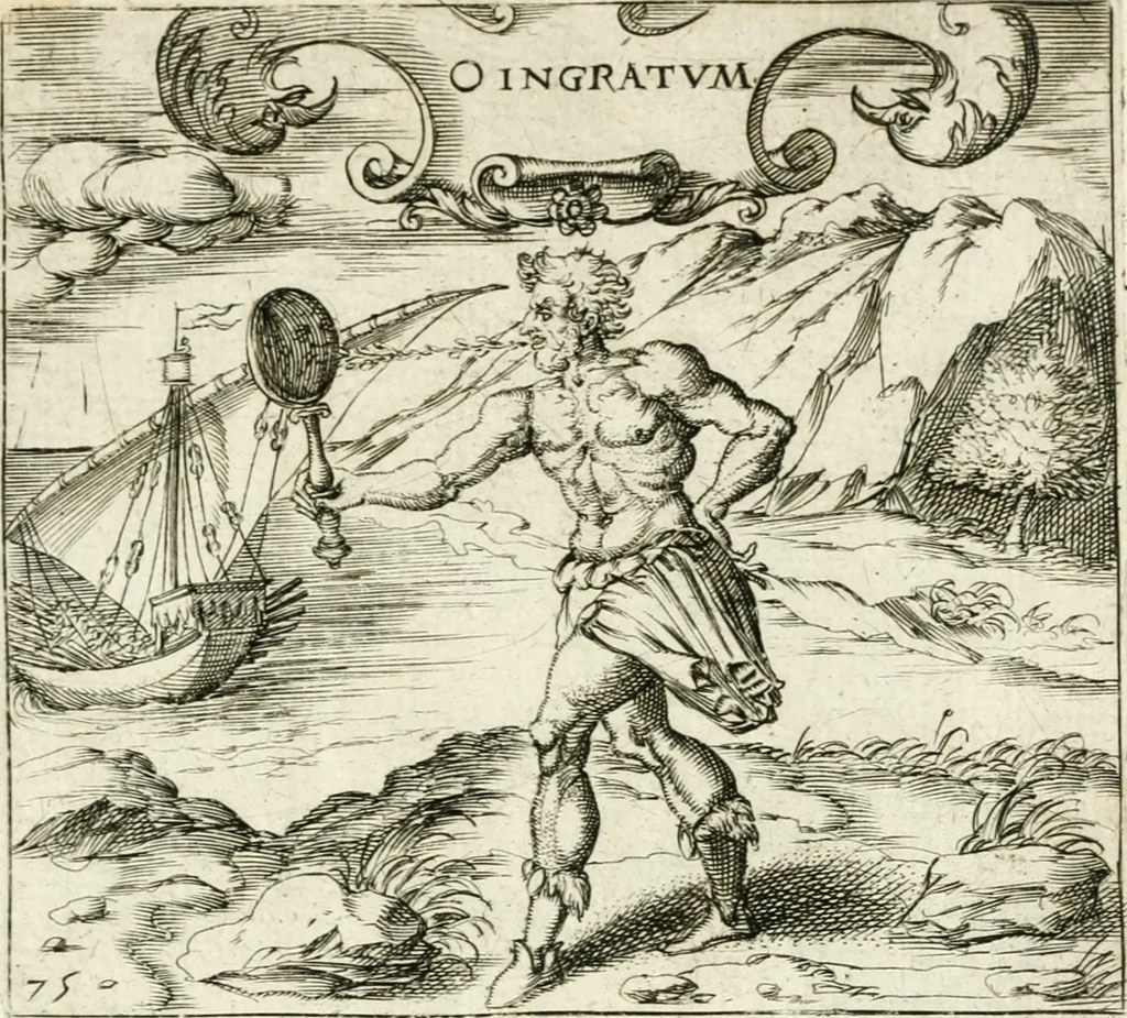 An illustration from Georgiae Montaneae, nobilis Gallae, Emblematvm Christianorvm centvria : cum eorundem Latina interpretatione = Cent emblemes chrestiens, 1584, leaf 318