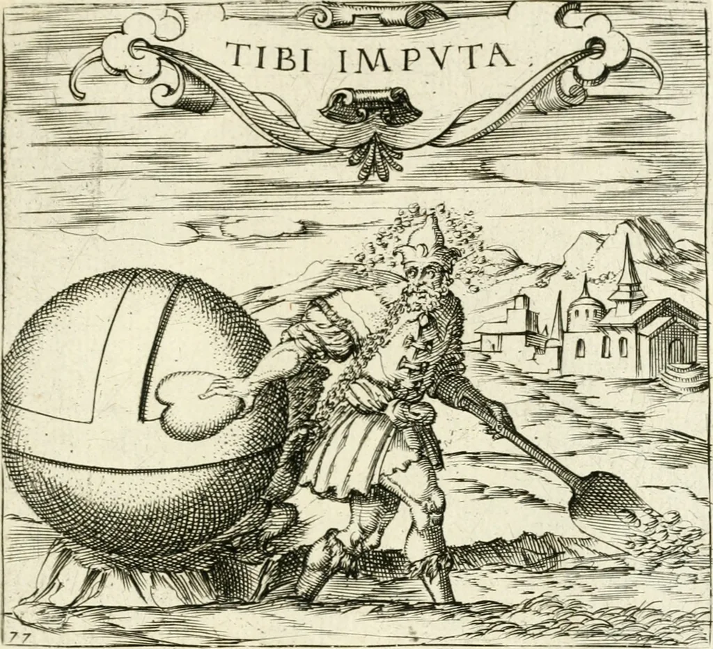 An illustration from Georgiae Montaneae, nobilis Gallae, Emblematvm Christianorvm centvria : cum eorundem Latina interpretatione = Cent emblemes chrestiens, 1584, leaf 326