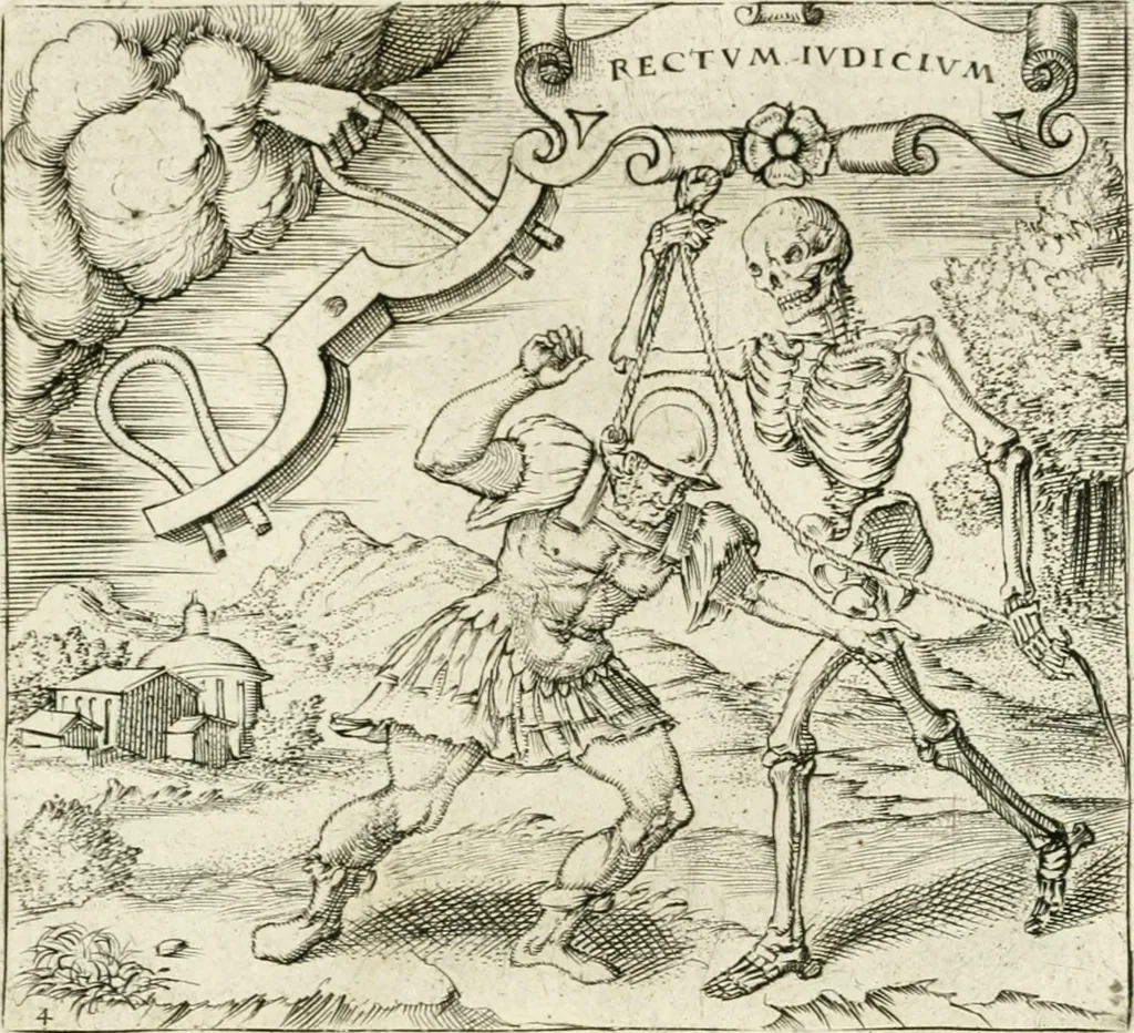 An illustration from Georgiae Montaneae, nobilis Gallae, Emblematvm Christianorvm centvria : cum eorundem Latina interpretatione = Cent emblemes chrestiens, 1584, leaf 34