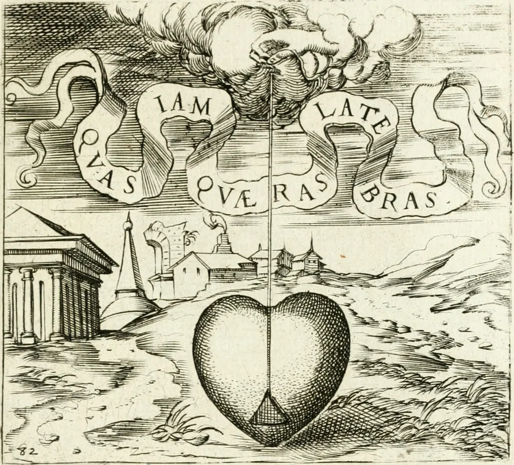 An illustration from Georgiae Montaneae, nobilis Gallae, Emblematvm Christianorvm centvria : cum eorundem Latina interpretatione = Cent emblemes chrestiens, 1584, leaf 346
