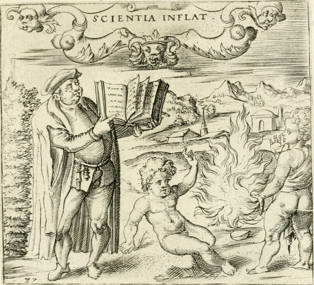 An illustration from Georgiae Montaneae, nobilis Gallae, Emblematvm Christianorvm centvria : cum eorundem Latina interpretatione = Cent emblemes chrestiens, 1584, leaf 366