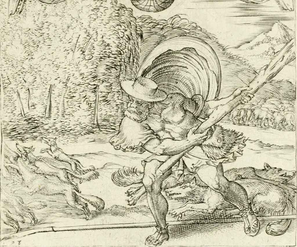 An illustration from Georgiae Montaneae, nobilis Gallae, Emblematvm Christianorvm centvria : cum eorundem Latina interpretatione = Cent emblemes chrestiens, 1584, leaf 410