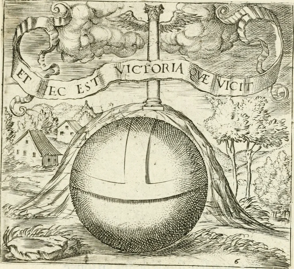 An illustration from Georgiae Montaneae, nobilis Gallae, Emblematvm Christianorvm centvria : cum eorundem Latina interpretatione = Cent emblemes chrestiens, 1584, leaf 42