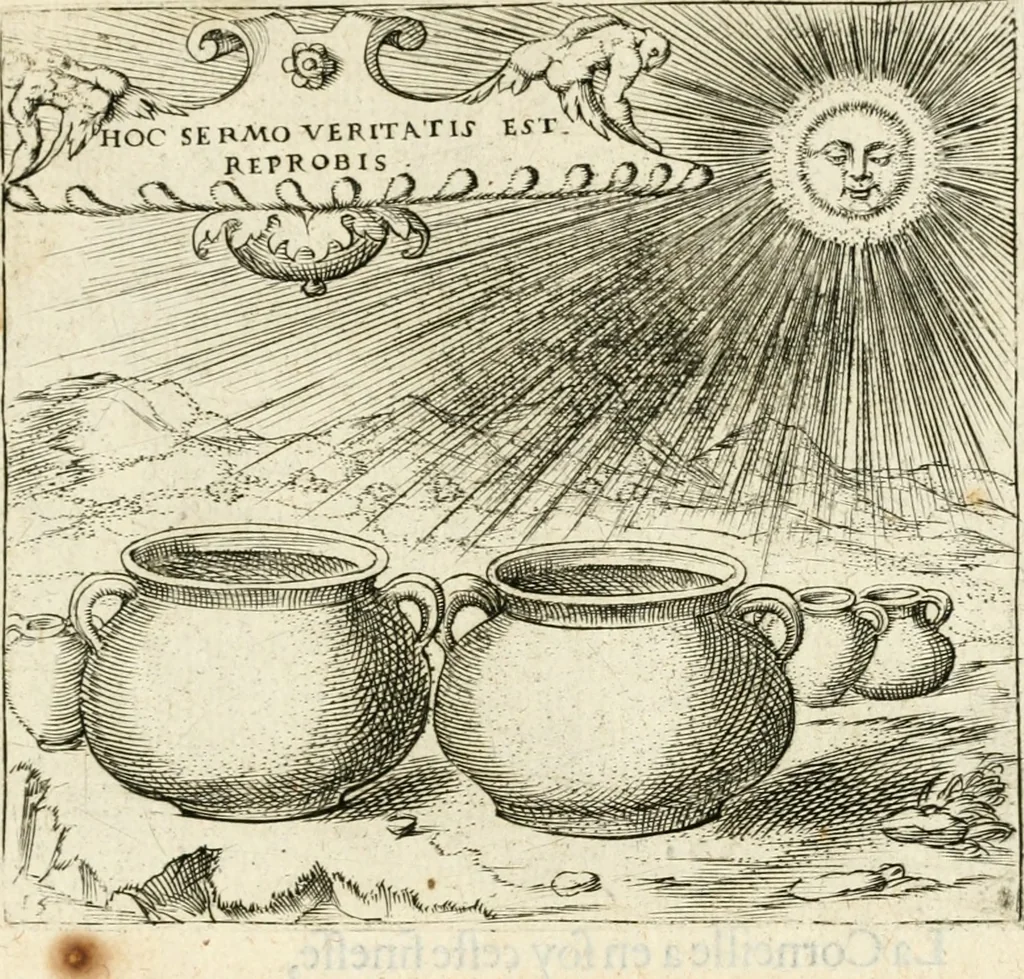 An illustration from Georgiae Montaneae, nobilis Gallae, Emblematvm Christianorvm centvria : cum eorundem Latina interpretatione = Cent emblemes chrestiens, 1584, leaf 78
