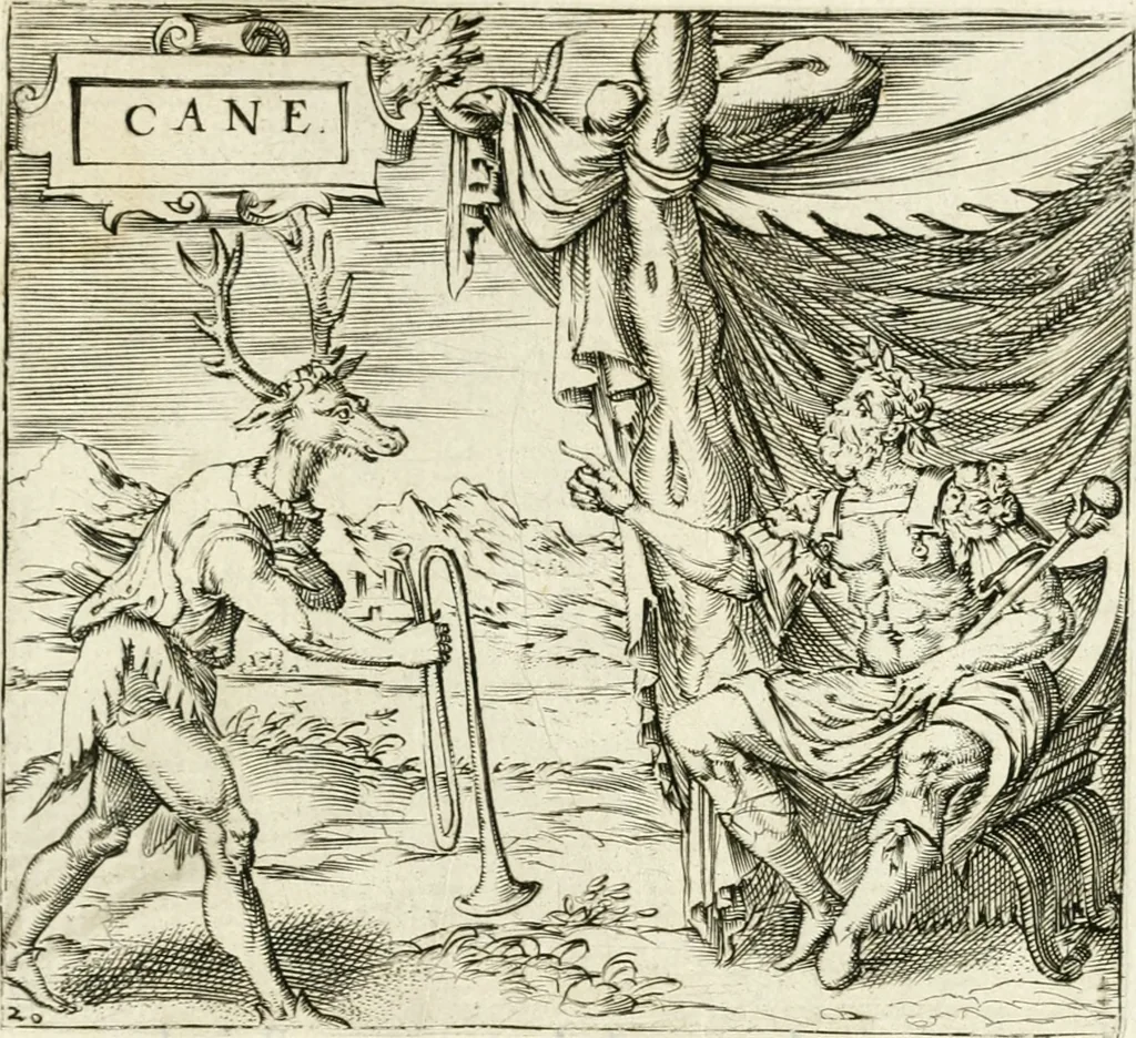 An illustration from Georgiae Montaneae, nobilis Gallae, Emblematvm Christianorvm centvria : cum eorundem Latina interpretatione = Cent emblemes chrestiens, 1584, leaf 98